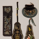 FOUR EMBROIDERED ACCESSORIES, CHINA, 19TH C