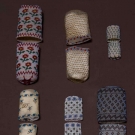 SIX BEADED CONTAINERS, MEXICO, 1850-1890