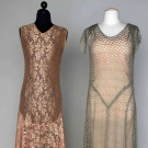 TWO SILK LACE GOWNS, 1930s