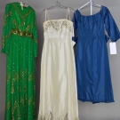 TWO SILK EVENING GOWNS, 1965-1975