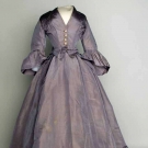 LILAC SILK DAY DRESS, EARLY 1860s