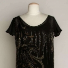 BEADED BLACK EVENING DRESS, EARLY 1920s