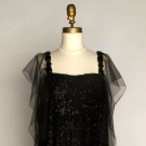 BLACK SEQUIN EVENING GOWN, c. 1918