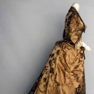COCOA BROWN BUSTLE DRESS, 1880s
