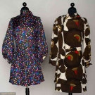 TWO PIERRE CARDIN SILK DRESSES, c. 1970