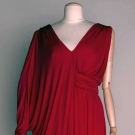 MME. GRES RED EVENING GOWN, 1980