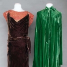 TWO SILK VELVET EVENING GARMENTS, 1930s