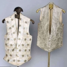 TWO MEN'S SILK VESTS, AMERICA, 1840s