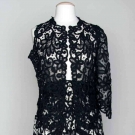 BELLE EPOQUE BLACK LACE DRESS, c. 1898