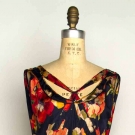 PRINTED TAFFETA EVENING GOWN, 1930