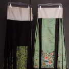 TWO EMBROIDERED WEDDING SKIRTS, CHINA, 19TH C