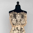 BATTENBURG LACE EMPIRE DRESS, c. 1908