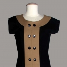 PIERRE CARDIN TWO-TONE DAY DRESS, 1970s