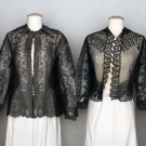 FOUR BLACK LACE JACKETS, 1850-1870