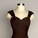 DRAPED CHIFFON EVENING GOWN, c. 1950