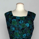 BEADED LIBERTY PRINT COCKTAIL DRESS, 1970s