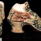 LADY'S BROCADED SILK SHOES, 1720-1740