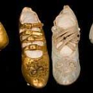 TWO PAIR BEADED EVENING SHOES, 10AA, c. 1905