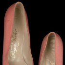 PAIR ROGER VIVIER SILK PUMPS, PARIS, c. 1970