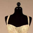 BEADED CLASSIC WHITE EVENING GOWN, 1940s