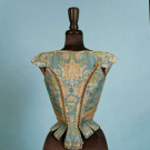 LADIES' SILK BROCADE STAYS, 1700-1720