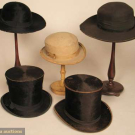 FIVE MEN'S HATS, 1850-1900