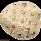 LADY'S NEEDLEWORK CAP BACK, EARLY-MID 1700s