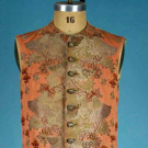 GENT'S CORAL BROCADE WAISTCOAT, c. 1745
