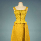 BONNIE CASHIN MUSTARD RAW SILK DRESS, 1950