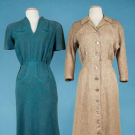 TWO BONNIE CASHIN DAY DRESSES, 1940 &amp; 1942
