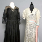 TWO LACE EVENING DRESSES, LATE 1930s