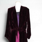 SILK VELVET HOSTESS GOWN, 1940s