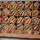 SILK PIECED QUILT, c. 1890