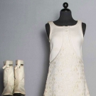 COURREGES WHITE MINI DRESS &amp; BOOTS, MID 1960s