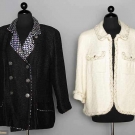 TWO CHANEL LG SZ EVENING JACKETS, 2000s