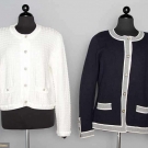 TWO CHANEL CASHMERE SWEATERS, L &amp; XL, 2000s