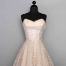 STRAPLESS LACE GOWN, 1950s