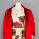 SCAASI PRINTED SILK ENSEMBLE, MID 1950s