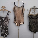 THREE BLACK BATHING SUITS, 1950-1970s