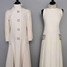 JEWELED EVENING GOWN &amp; COAT, LATE 1960s