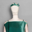TEAL SILK VELVET GOWN, EARLY 1920s
