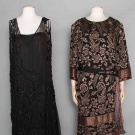 TWO EVENING DRESSES, EARLY 1920s