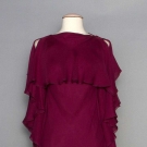 HALSTON PLUM SILK EVENING GOWN, 1970s