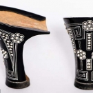 PAIR OF DECO SHOE HEELS, 1920s