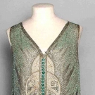 BEADED GREEN FLAPPER DRESS, LATE 1920s