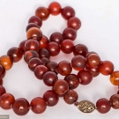 AMBER BEAD NECKLACE, CHINA, 19TH C