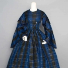 SILK PLAID AFTERNOON DRESS, 1850-1860