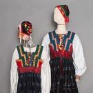 WOMAN'S &amp; GIRL'S FOLK DRESS, MID 20TH C