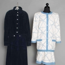 TWO COURREGES OUTFITS, PARIS, 1970-1980s