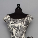 MR. BLACKWELL SCREEN PRINTED COCKTAIL DRESS, 1955-1965